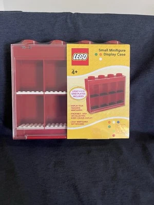 LEGO MINFIGURE DISPLAY CASE - 8 COMPARTMENTS with WHITE PLATES - STACKABLE RARE