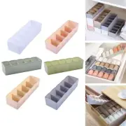 Socks Storage Boxes Socks Tidy Organizer Stackable 5 Compartments Drawer Bra