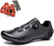 [SDEQA] Cycling Shoes Mens Womens, Breathable Bicycle Bike Sneaker Compatible with Peloton Look SPD SPD-SL Delta Cleats Road Riding Shoes for Indoor Outdoor