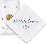[W&F GIFT] Wedding Handkerchief - No Ugly Crying NUC - GE, No Ugly Crying