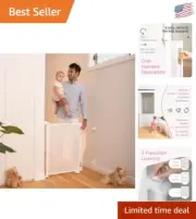 Retractable Baby Gate 33" Tall x 55" Wide for Secure Spaces - Indoor & Outdoor