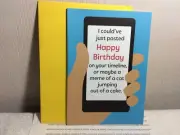 RSVP HAPPY BIRTHDAY GREETING CARD New with Envelope “I could've just posted..."