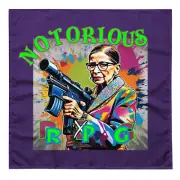 "Notorious RPG" Bandana RBG Parody Ruth Bader Ginsburg Grenade Funny