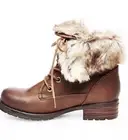 Steve Madden Mocha leather Faux Fur Boots BNIB size 8 or 9 MSRP