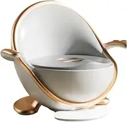 Potty Toilet,Training Toilet Seat,Small Toilet,Household Potty,with Base, Multi Functional Mini Urinal, Removable Seat Cushion,Detachable to Avoid Getting Your Hands Dirty (White and Gold)
