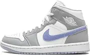 [Nike] Jordan Womens WMNS Air Jordan 1 Mid BQ6472 105 Grey Blue - Size 6.5W