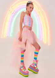 [Dolls Kill x My Little Pony] Dash Of Sparkle Tulle Waterfall Skirt