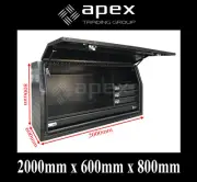BRAND NEW 2.5MM CHECKER PLATE POWDERCOAT TOOL BOX-UTE TRUCK STORAGE-2068FDLDCPBL