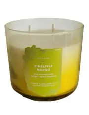 NEW Bath and Body Works White Barn Pineapple Mango, 3 Wick Candle