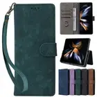 Strap Leather Wallet Stand Flip Phone Case For Samsung Galaxy Z Fold 6 5 4 3