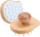 Wooden Shampoo Scrubber Brush Shower Scalp Massager for Men & Women Head Hair