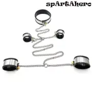 Stainless Steel Restraint Tools Handcuffs Metal Collar Slave Adult Hand Cuffs