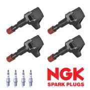 4 Ignition Coil & NGK Iridium Spark Plugs for 2011-2016 Honda CR-Z 1.5L I4