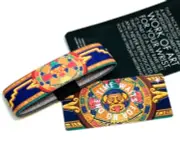 ZOX **TIME WAITS FOR NO ONE** Silver Strap MED MYS Wristband w/Card