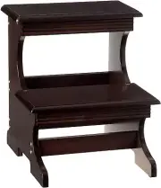 Wooden Step Stool Chair High Bed Home Kitchen Cabinet Stair Ladder Adult 2 Steps