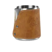 Milk Frothing Pitcher/jug with Pu Leather Wrap – 350mL