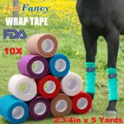 2" 3'' 4'' Sport Stretch Tape Cohesive Bandage Pre Wrap Vet (10 Rolls)