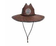 The Mad Hueys Born To Fish Straw Hat Brown