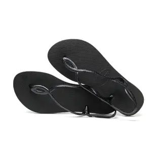 【havaianas 哈瓦仕】拖鞋 女鞋 涼鞋 巴西 Luna 黑 4129697-0090W