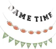 TOKIDNY Rugby Themed Birthday Decorations Football Party Banner Party Supplies Set Wall Flags