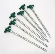 New Texsport 6 pcs Galvanized Non-Rust 10'' Nail Head Stake Pegs Tent Stakes