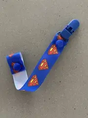Baby Dummy Clips Pacifier Chain Soother Holder Strap Superman