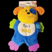 NEW Cribmates Tail Wag Puppy Dog Lovey Teether Plush Baby Toy Crinkle 2022 NWT