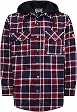 TICOMELA FR Shirts for Men 8.5oz Flannel Plaid Heavy Weight Flame Resistant Shirts Fire Retardant Welding Jacket