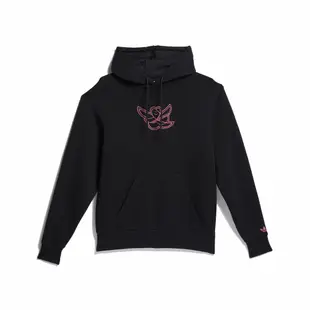 adidas 帽T Shmoofoil Logo Hoodie 男女款 愛迪達 連帽上衣 刷毛 黑 粉 GR8802