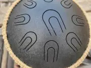 Fine Tuned 14" inches 9 Tone Dual Tongue Musical Steel Hand Pan Drum Yoga Sound