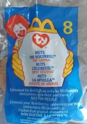 #8 Nuts the Squirrel McDonald's Toy Teenie Beanie Baby Plush