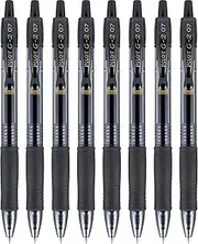 Pilot, G2 Premium Gel Roller Pens, Fine Point 0.7 mm, Black, Pack of 8