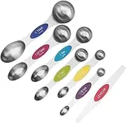 Alipis Dual-Head Measuring Spoon 6-Piece Stainless Steel Spoons for Space-Saving Convenience