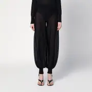[Alaïa] Black balloon pants in viscose knit 38 FR Black
