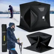 Ice Fishing Tent Waterproof Pop-Up 2/3/4/8 Person Carrying Bag Ice Shelter Fishi