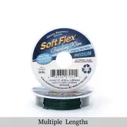 0.019in/0.48mm Green Emerald Soft Flex Medium Beading Wire 10/30/100ft