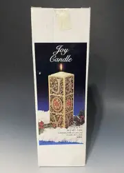 Joy Candle 3”X9” 2 LB Colonial Candle Of Cape Cod New NIB #N1043 Christmas VTG