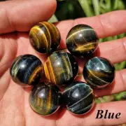 Good Natural Blue Tiger's Eye Jasper Quartz Sphere Heali U1S1 Rock Crystal E0U8