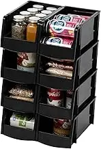 IRIS Medium Storage Bin, Black, 8-Pack