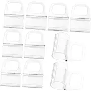 Luxshiny 10Pcs Transparent Roller Shade Pull Handles for Rod Abs Material Easy to Use Cordless Blinds Pull Down Accessory for Roller Shutter Curtains