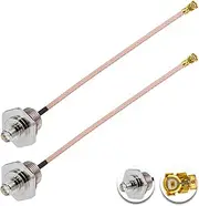 POBADY 2PCS U.FL IPEX to RP SMA Female Waterproof Box M12 Low Loss Coaxial Cable 6" /15CM IPX IPEX to RP SMA Female RG178 Coaxial Pigtail Cable for Wireless Routers Mini PCIE Network Cards PCI