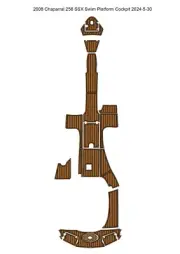 2008 Chaparral 256 SSX Swim Platform Cockpit Pad Boat EVA Teak Deck Floor Mat