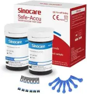 Glucose Sugar Diabetes 100 Test Strips & 100 Lancets For Sinocare Safe Accu