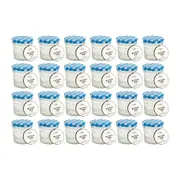 24PK The Styled Room Hex Glass Jar Storage Container Assorted Blue/Red 100ml