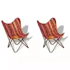 2x Chindi Fabric Butterfly Chair Living Room Bedroom Office Accent Lounge Seat