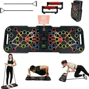 41 In 1 Body Building Push Up Rack Board with Smart Counting&Resistance Bands, F