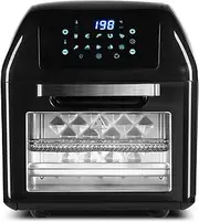Air Fryer Toaster Oven, 10-in-1 Smart XXL Convection Toaster Oven with Rotisserie, Automatic Cooking Presets, Oven Light to Observe Progress, Healthy Cooking Essentials, Black