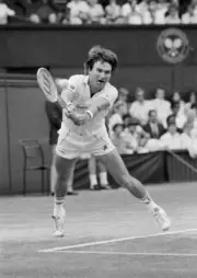 Jimmy Connors Returns The Ball V South African Born Kevin Curren 1985 Photo