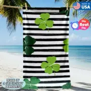 Clover Leaf Extra Large Beach Towel Oversize Soft Microfiber Bath Towel Sandfree