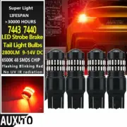 7443 LED Strobe Flashing Blinking Brake Tail Light/Parking Safety Warning Bulbs (for: Chrysler)